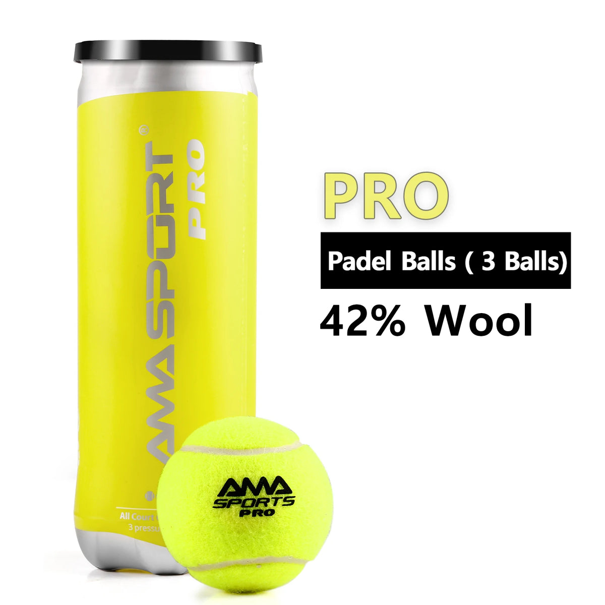 Balles de Padel AMASPORT Faster – Lot de 3