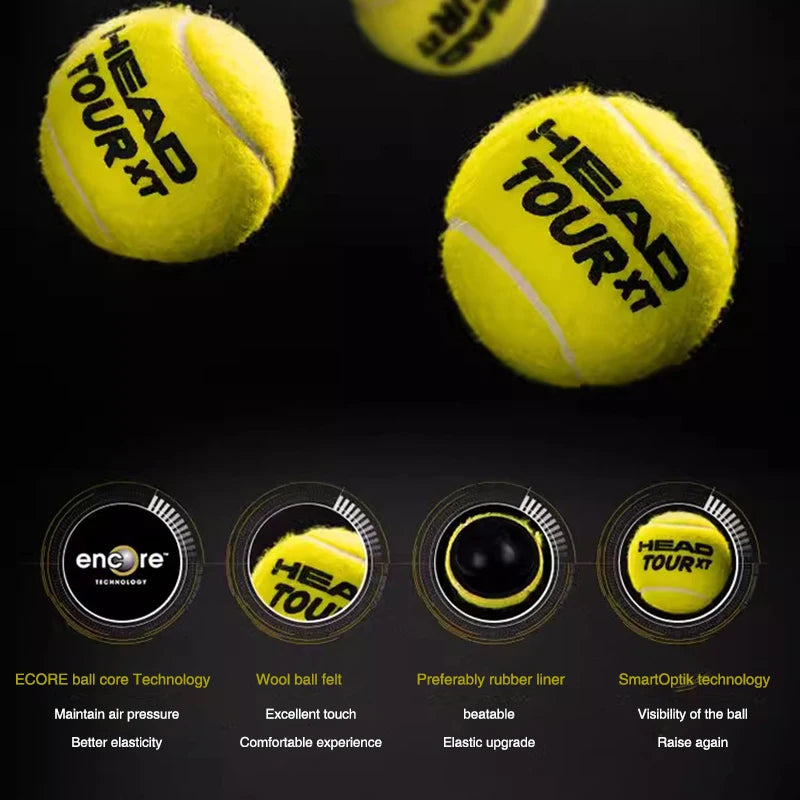 Balles HEAD Tour XT – Lot de 3 Balles