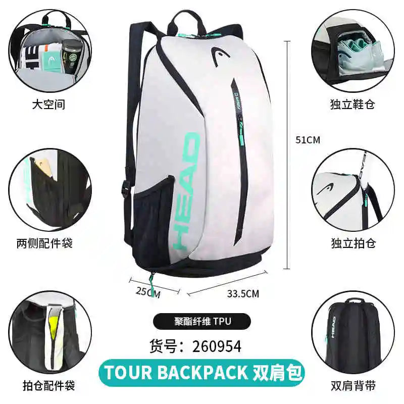 Sac de Padel HEAD Tour – 2 Raquettes avec Compartiment Chaussures