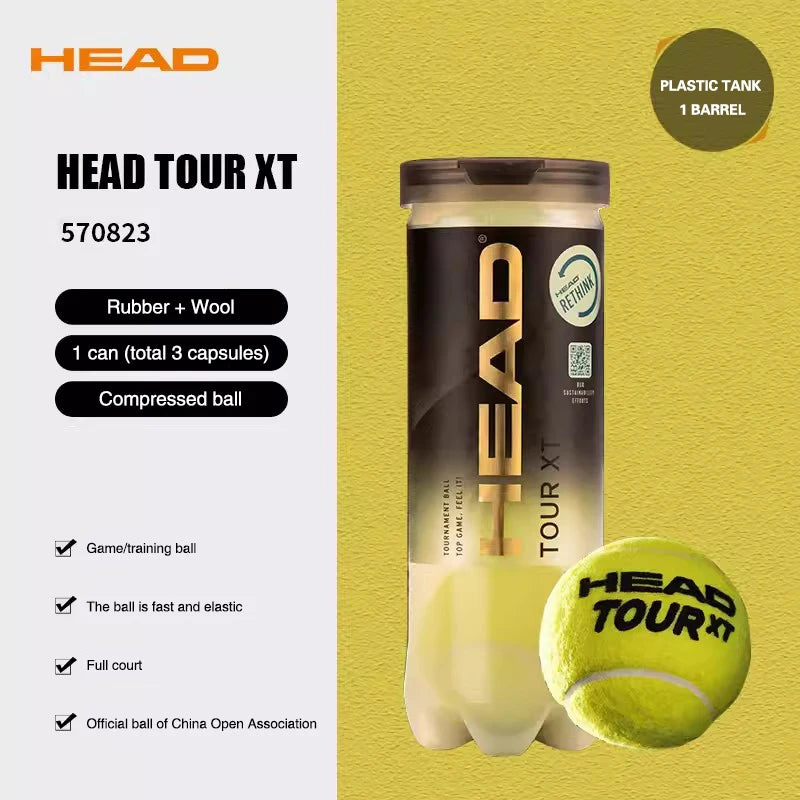 Balles HEAD Tour XT – Lot de 3 Balles