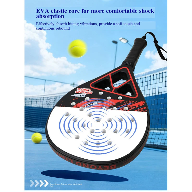 Raquette de Padel en Fibre de Verre & ABS – Légère et Maniable