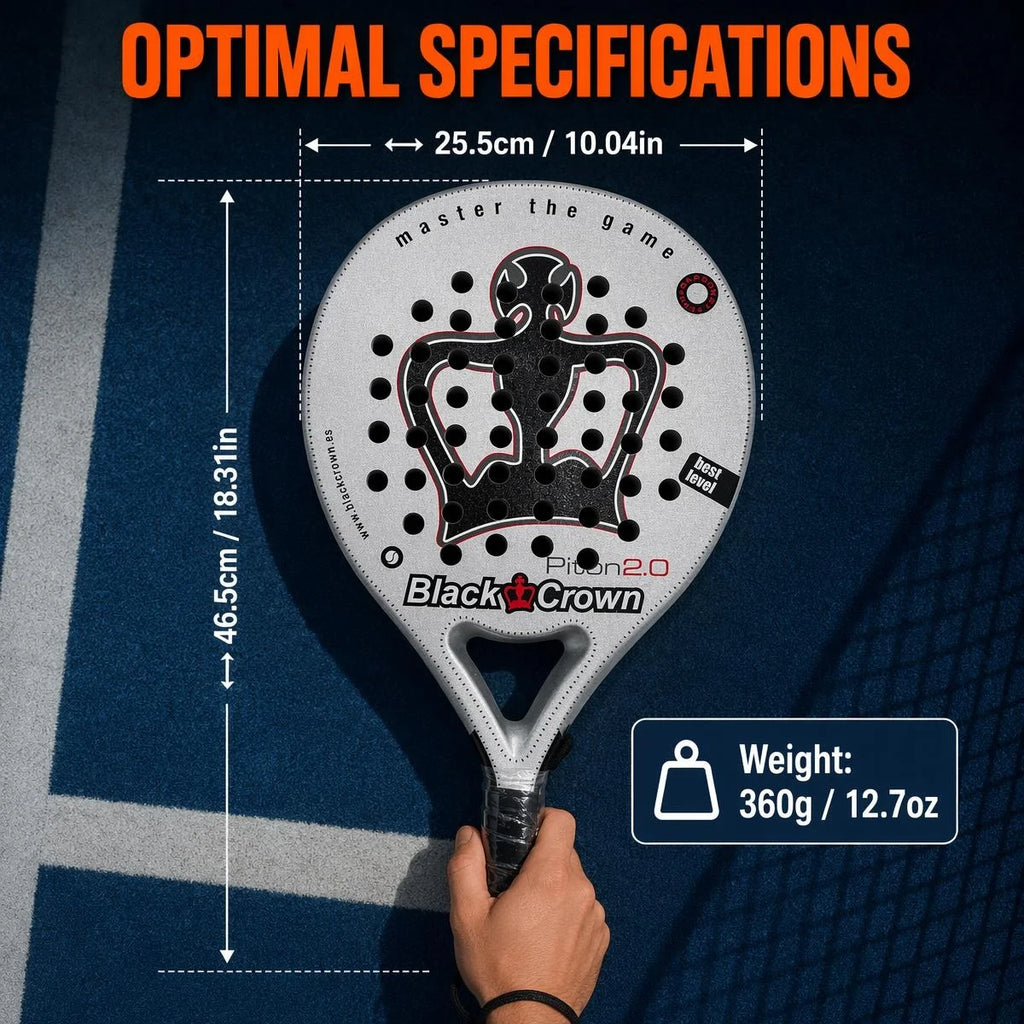 Raquette de Padel 3K Carbone – Avec Housse de Protection